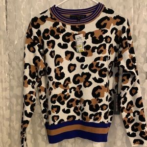 Cheetah print sweater NWT